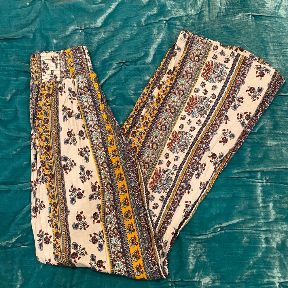 Boho Print Stretchy Wide Leg Pant 🤍